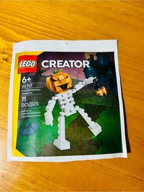 (3/$10) Lego Creator Fun Halloween Skeleton Costume - White and Orange